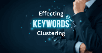 Visual representation of keyword clustering for SEO optimization